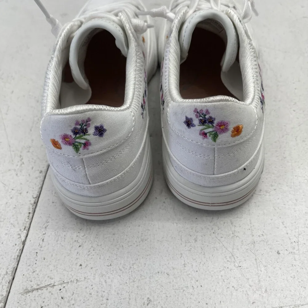 Skechers Air-Cooled Arch Fit Shoes Womens Size 7 White Floral Sneakers Walking - Picture 6 of 10